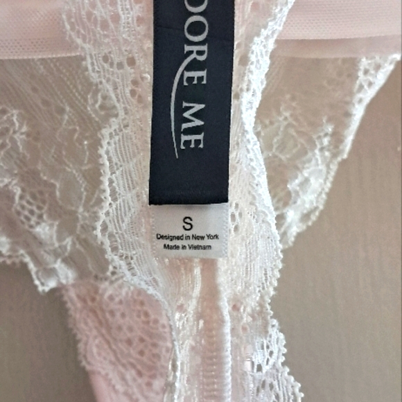 Elegant Lace Trimmed Pink Thong - Picture 5 of 6